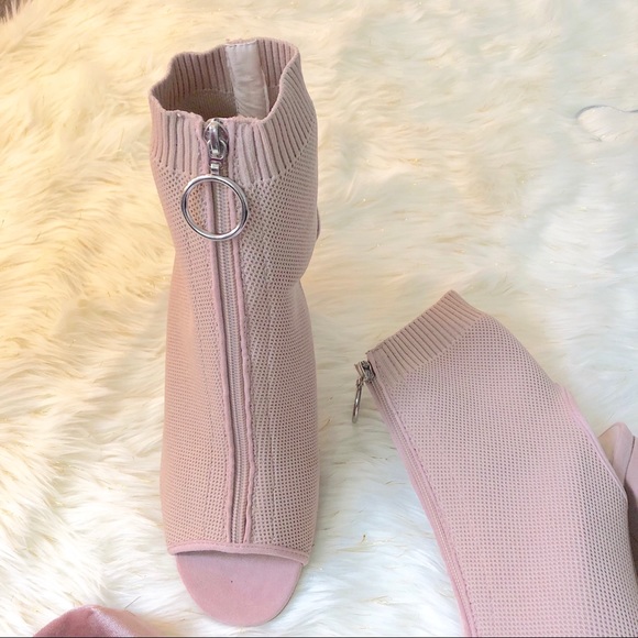 ZOEY PeepToe Sock Booties - Picture 5 of 8